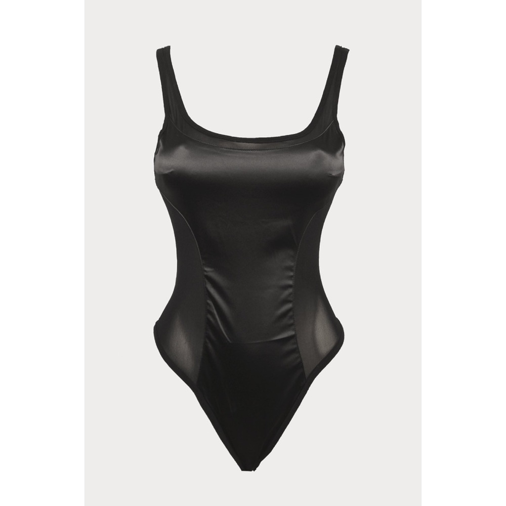 Satin & Mesh Bodysuit